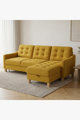 Moderná rohová sedačka Malmo s funkciou spánku a úložným priestorom