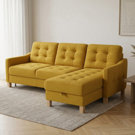 Moderná rohová sedacia súprava Malmo s funkciou spania a úložným priestorom