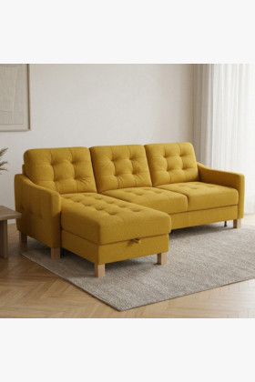 Moderná rohová sedačka Malmo s funkciou spania a úložným priestorom