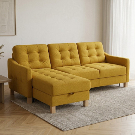 Moderná rohová sedačka Malmo s funkciou spania a úložným priestorom