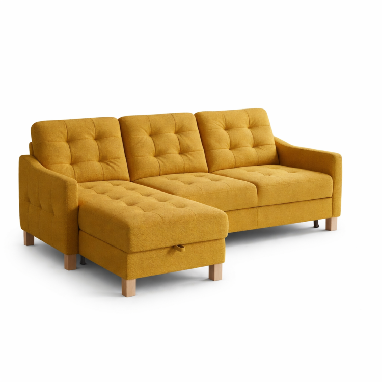 Moderná rohová sedačka Malmo s funkciou spania a úložným priestorom