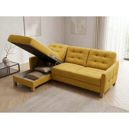 Moderná rohová sedačka Malmo s funkciou spania a úložným priestorom