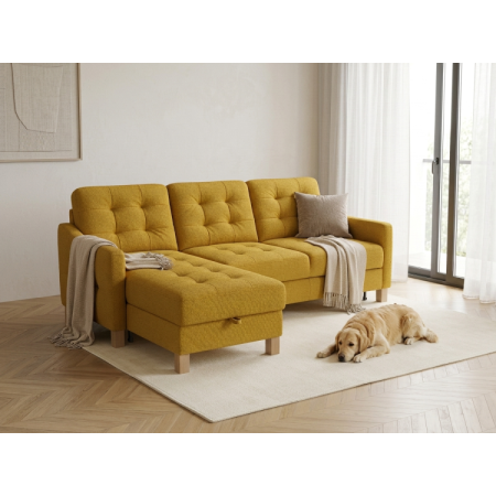 Moderná rohová sedačka Malmo s funkciou spania a úložným priestorom