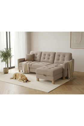 Moderná rohová sedacia súprava Malmo s funkciou spania a úložným priestorom - pravý roh 2