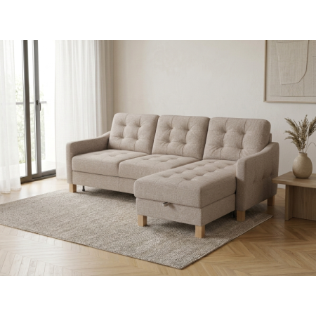 Moderná rohová sedacia súprava Malmo s funkciou spania a úložným priestorom - pravý roh