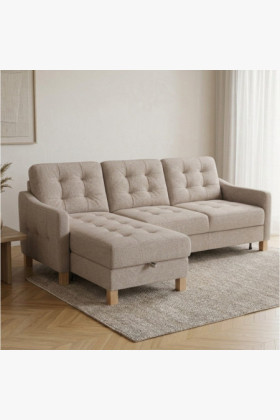 Moderná rohová sedačka Malmo s funkciou spania a úložným priestorom - ľavý roh