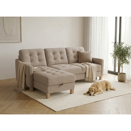 Moderná rohová sedačka Malmo s funkciou spania a úložným priestorom - ľavý roh