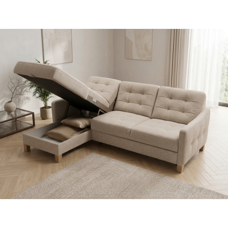 Moderná rohová sedačka Malmo s funkciou spania a úložným priestorom - ľavý roh