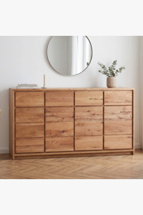 Široká dubová komoda z dubu – šírka 171,5 cm