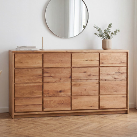 Široká dubová komoda z dubu – šírka 171,5 cm