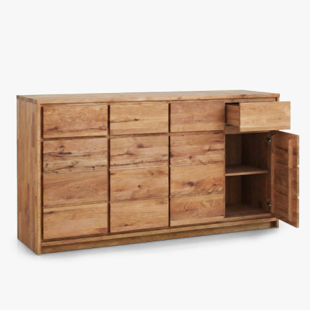 Široká dubová komoda z dubu – šírka 171,5 cm
