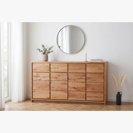 Široká dubová komoda z dubu – šírka 171,5 cm