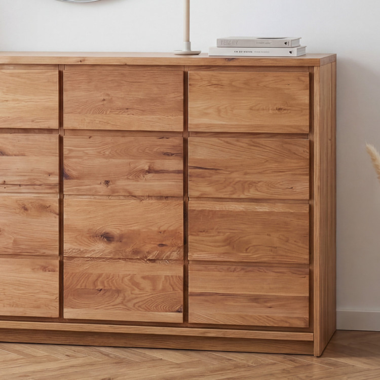 Široká dubová komoda z dubu – šírka 171,5 cm