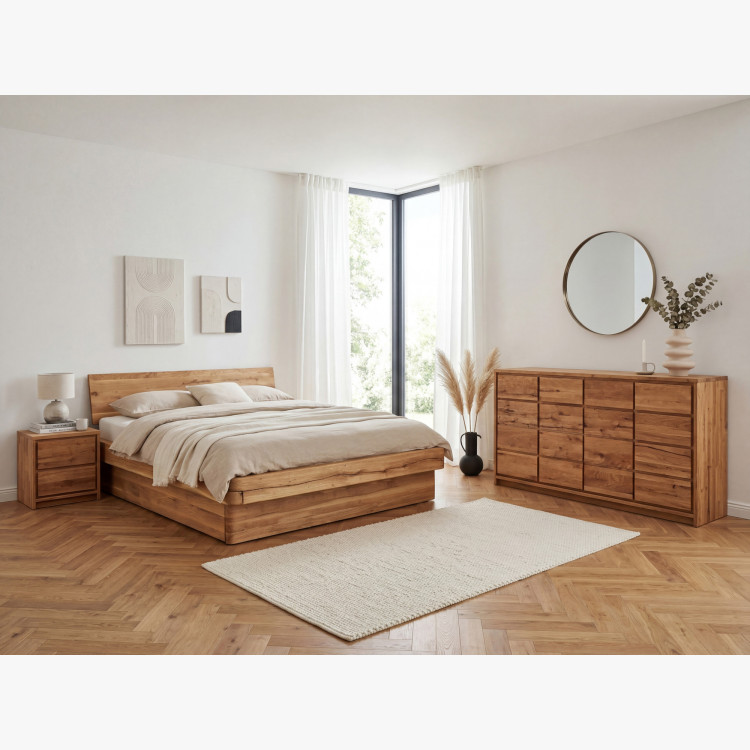 Široká dubová komoda z dubu – šírka 171,5 cm