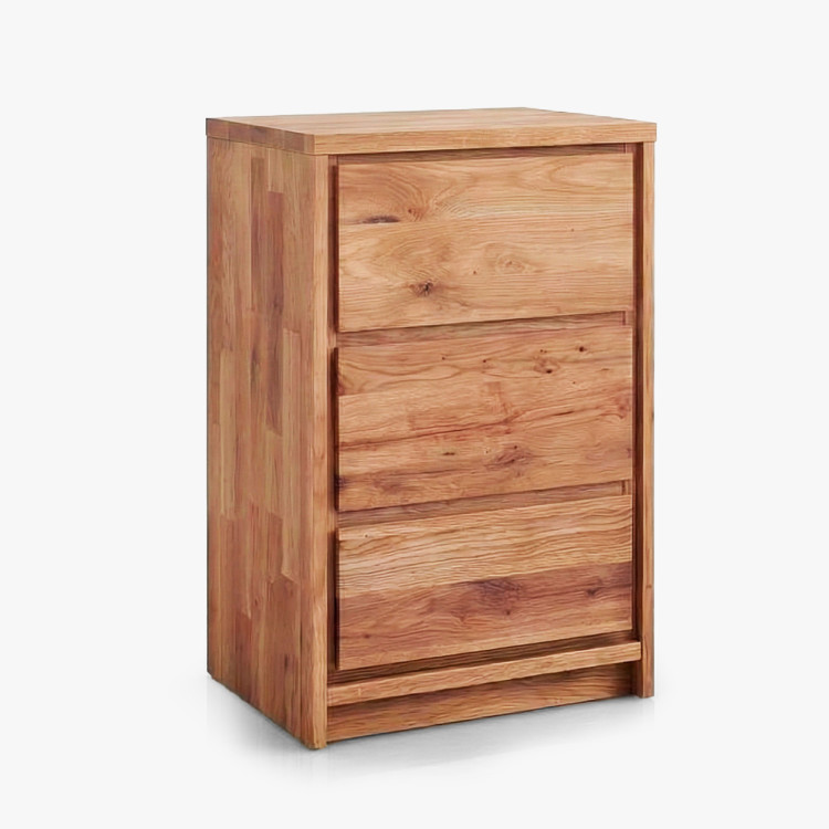 Dubová nočná skrinka z dubu – 3 zásuvky