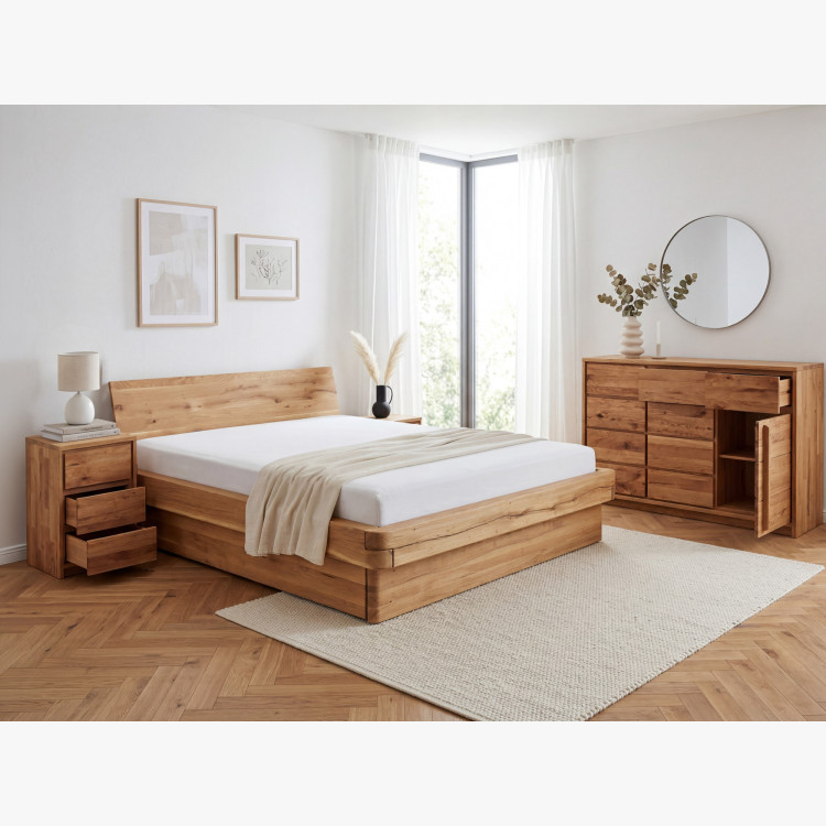 Dubová nočná skrinka z dubu – 3 zásuvky