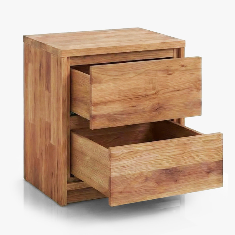 Nočný stolík z dubu – 2 zásuvky
