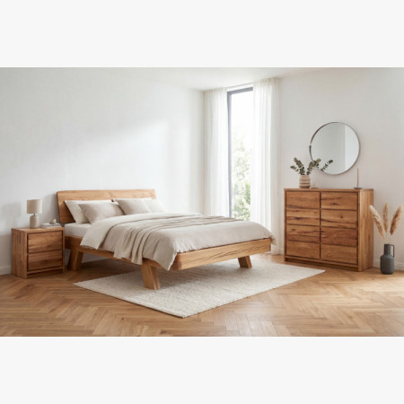 Nočný stolík z dubu – 2 zásuvky