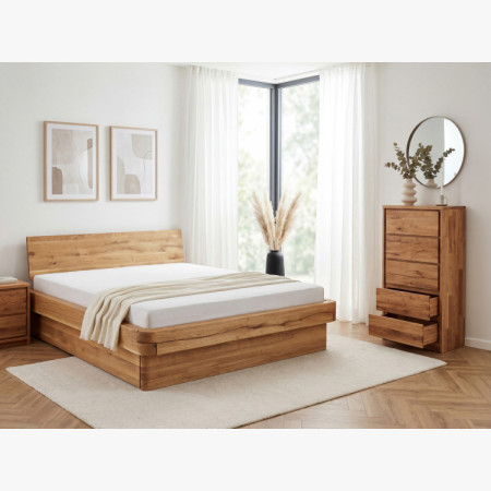 Nočný stolík z dubu – 2 zásuvky