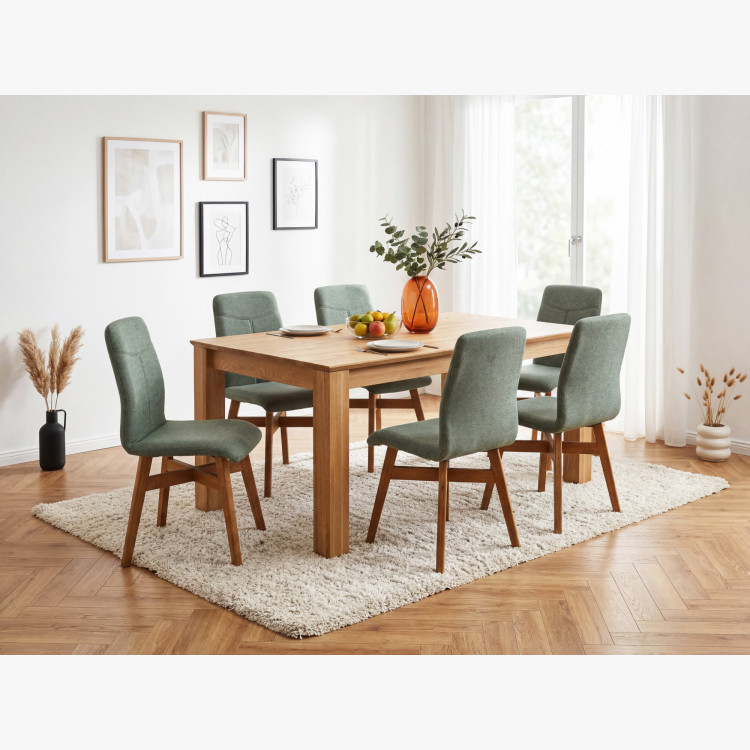 Stoličky jedálenské YORK, zelená - easy clean