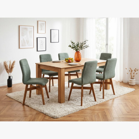 Stoličky jedálenské YORK, zelená - easy clean