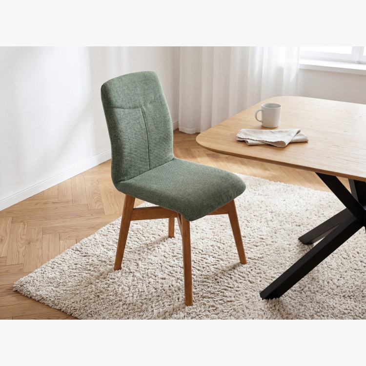 Stoličky jedálenské YORK, zelená - easy clean