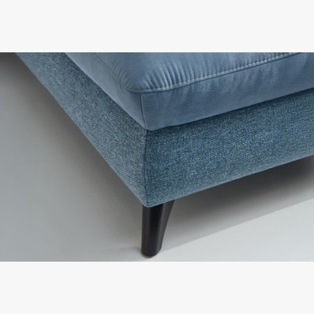 Sedacia súprava Carolina v tvare písmena U s možnosťou funkcií, modrá