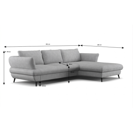 Rohová sedačka BALOU - Pravý roh