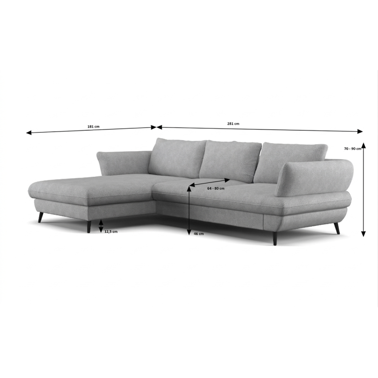 Rohová sedačka BALOU - Ľavý roh