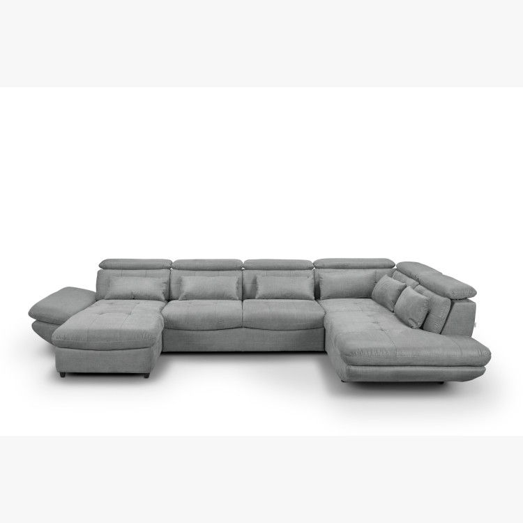 Sedacia súprava v tvare písmena U s funkciou lôžka Park - dlhšia strana vpravo