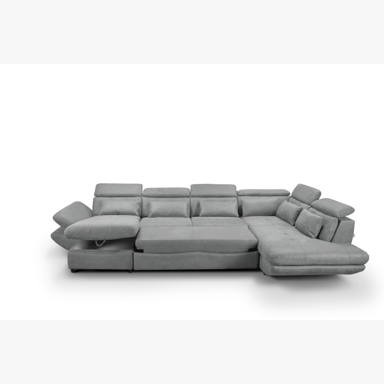 Sedacia súprava v tvare písmena U s funkciou lôžka Park - dlhšia strana vpravo