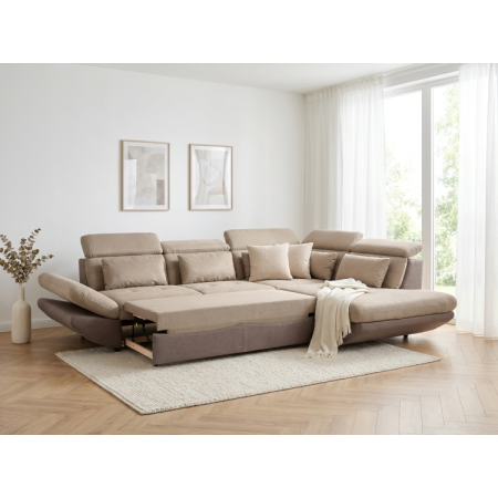 Moderná rohová sedacia súprava Park s funkciou spania a úložným priestorom - roh vpravo