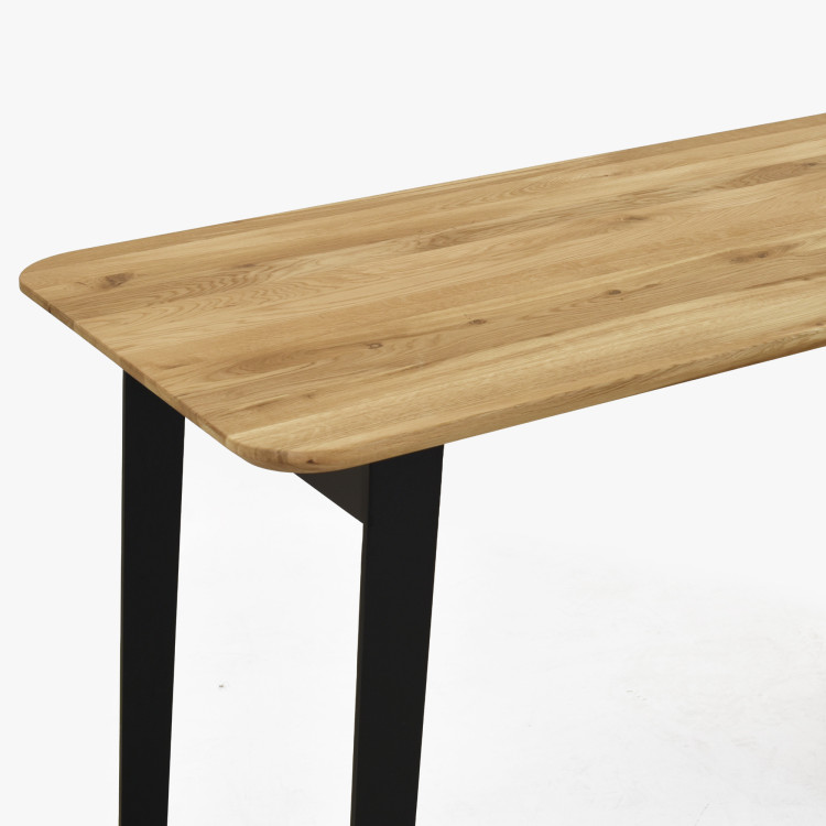 Dubový písací stôl Albero 140x65 cm – masív dub, kovové nohy