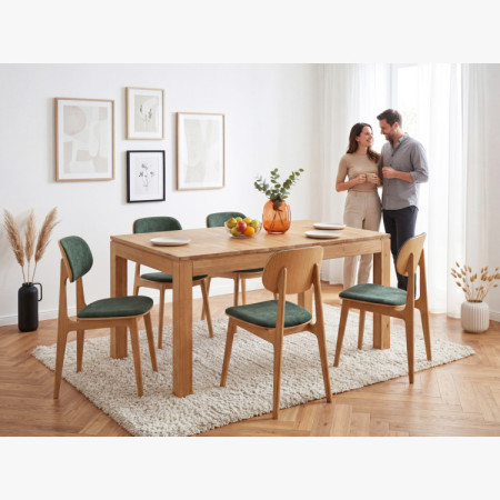 Masívny dubový rozkladací stôl Matuš 140 x 90 cm + 80 cm rozklad