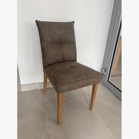 Komfortné jedálenské stoličky Riga sivé čalúnenie - outlet