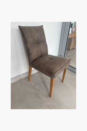 Komfortné jedálenské stoličky Riga sivé čalúnenie - outlet 2