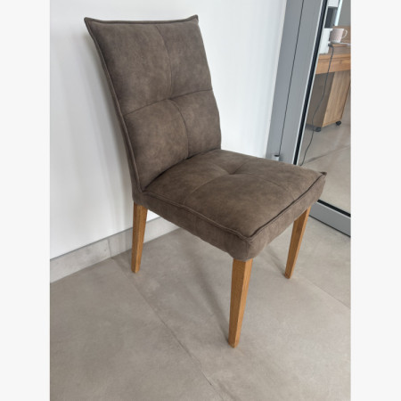 Komfortné jedálenské stoličky Riga sivé čalúnenie - outlet