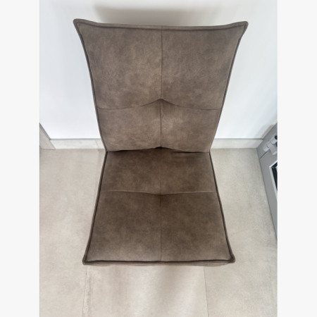 Komfortné jedálenské stoličky Riga sivé čalúnenie - outlet