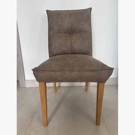 Komfortné jedálenské stoličky Riga sivé čalúnenie - outlet