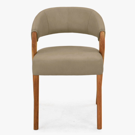 Designová luxusná stolička - dub, Almondo - béžová piesková