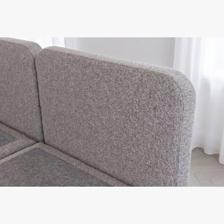 Boxspring posteľ 180x200 sivohnedá s matracom a úložným priestorom