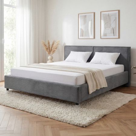 Čalúnená posteľ Ineza 180x200 s úložným priestorom sivá