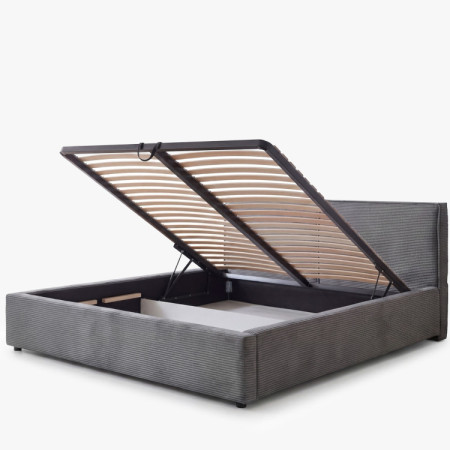 Čalúnená posteľ Ineza 180x200 s úložným priestorom sivá