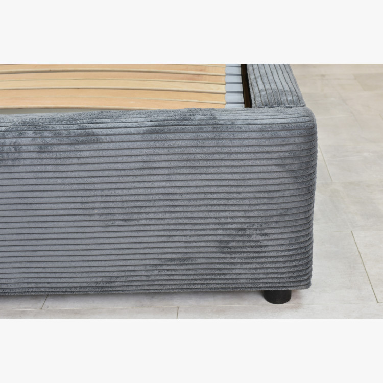 Čalúnená posteľ Ineza 180x200 s úložným priestorom sivá