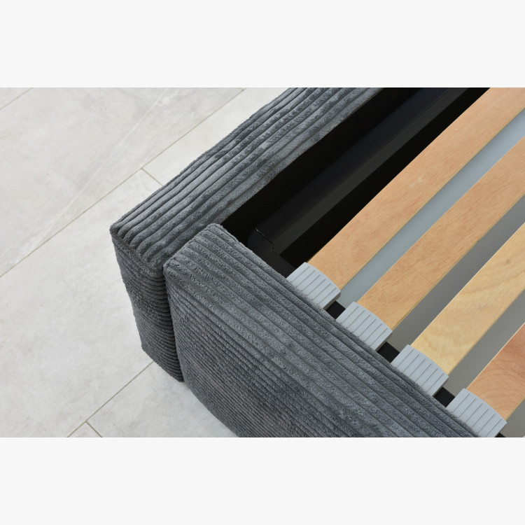 Čalúnená posteľ Ineza 180x200 s úložným priestorom sivá