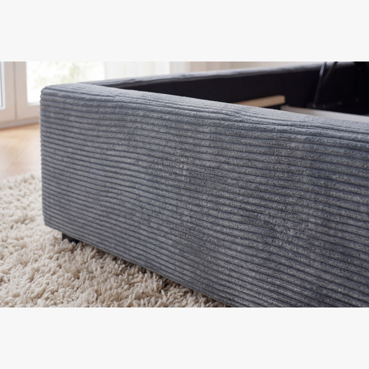 Čalúnená posteľ Ineza 180x200 s úložným priestorom sivá