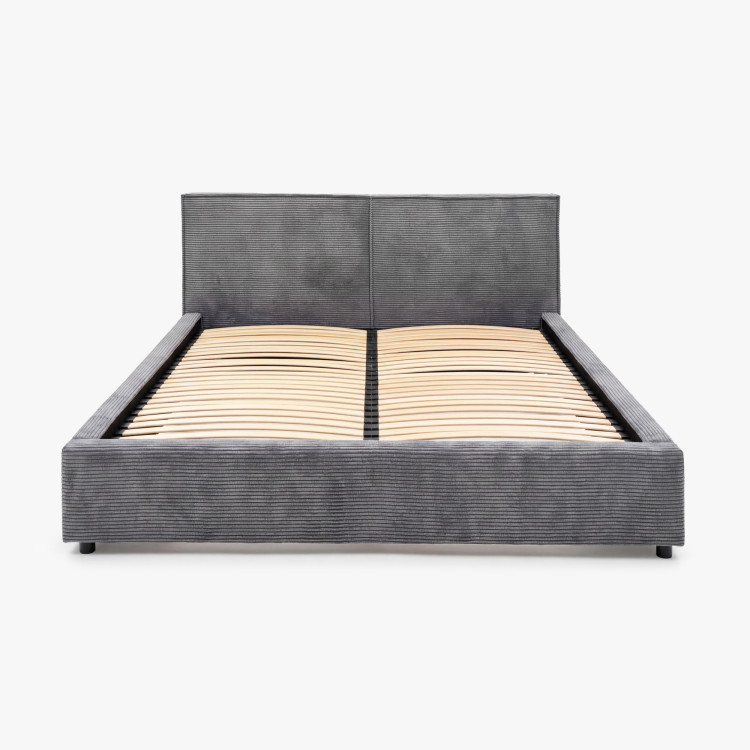 Čalúnená posteľ Ineza 180x200 s úložným priestorom sivá