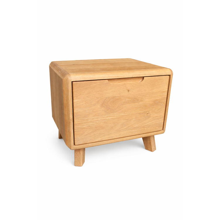 Nočný stolík, masív dub biely - outlet