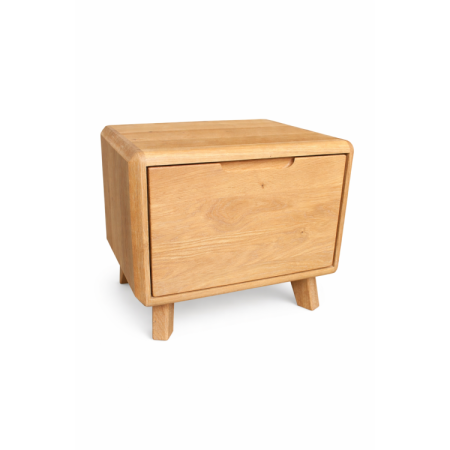 Nočný stolík, masív dub biely - outlet