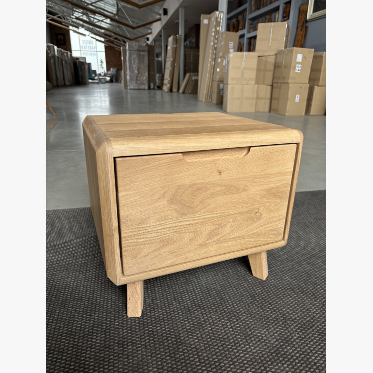 Nočný stolík, masív dub biely - outlet